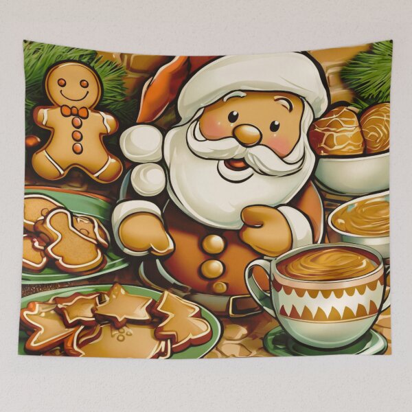 Item preview, Santa and the Gingerbread Men. designed and sold by Zofia Sosnecka.