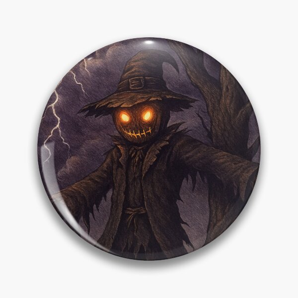 Item preview, Stormlit Pumpkinhead Scarecrow — Gothic Folk-Horror Night designed and sold by Karo-Vibe87.