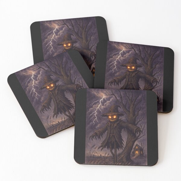 Item preview, Stormlit Pumpkinhead Scarecrow — Gothic Folk-Horror Night designed and sold by Karo-Vibe87.