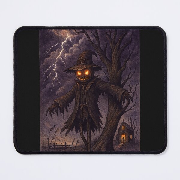 Item preview, Stormlit Pumpkinhead Scarecrow — Gothic Folk-Horror Night designed and sold by Karo-Vibe87.