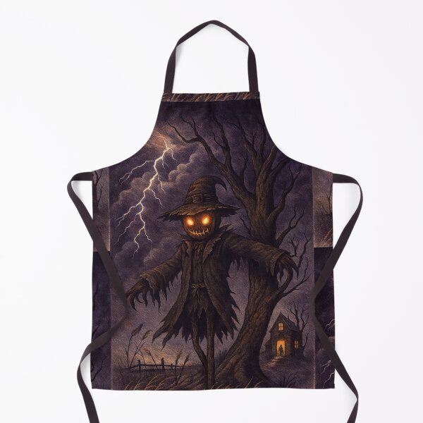 Item preview, Stormlit Pumpkinhead Scarecrow — Gothic Folk-Horror Night designed and sold by Karo-Vibe87.