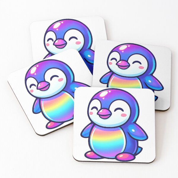 Item preview, Happy Rainbow Penguin designed and sold by ArtsyWishesShop.