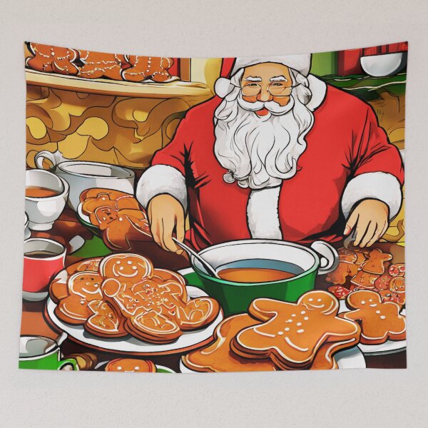 Item preview, Santa and the Gingerbread Men. designed and sold by Zofia Sosnecka.