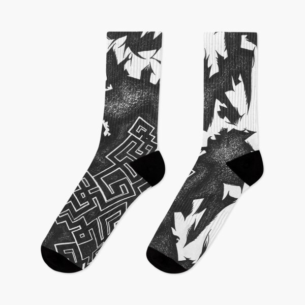 Item preview, Black and White Hand Drawn Abstract Shadow Maze designed and sold by DraganMadz.