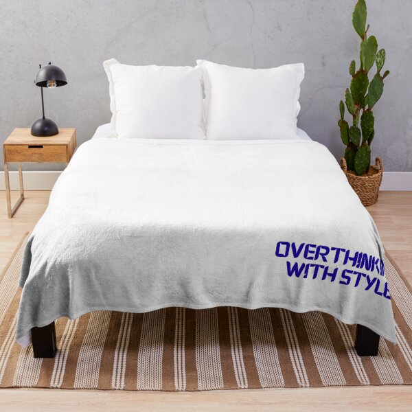 Item preview, Overthinking with Style – Funny Relatable Aesthetic Quote designed and sold by NCODesigns.