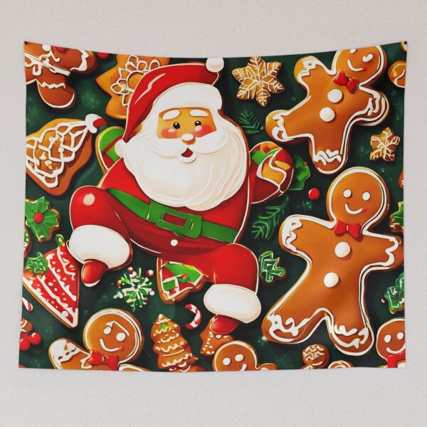 Item preview, Santa and the Gingerbread Men. designed and sold by Zofia Sosnecka.