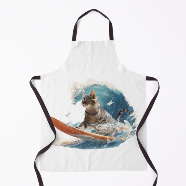 Item preview, Surfing Cat Funny Beach Vibes designed and sold by Inkspaced.