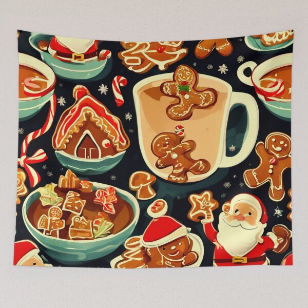 Item preview, Santa and the Gingerbread Men.  designed and sold by Zofia Sosnecka.