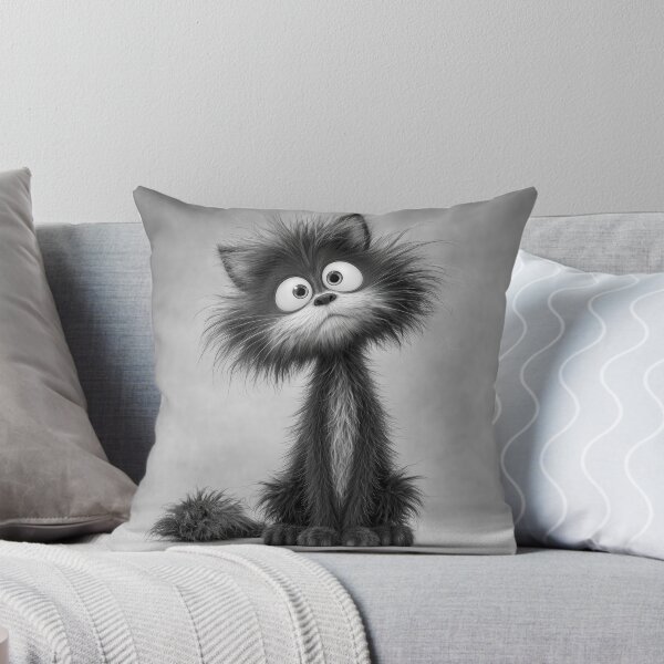 Item preview, Funny Scruffy Cat Bad Hair Day Cartoon designed and sold by TheColorKey.