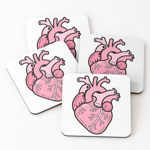 Item preview, Pink Anatomical Heart Illustration – Clean Minimal Medical Art designed and sold by EmeraldeaArt.