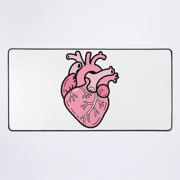 Item preview, Pink Anatomical Heart Illustration – Clean Minimal Medical Art designed and sold by EmeraldeaArt.