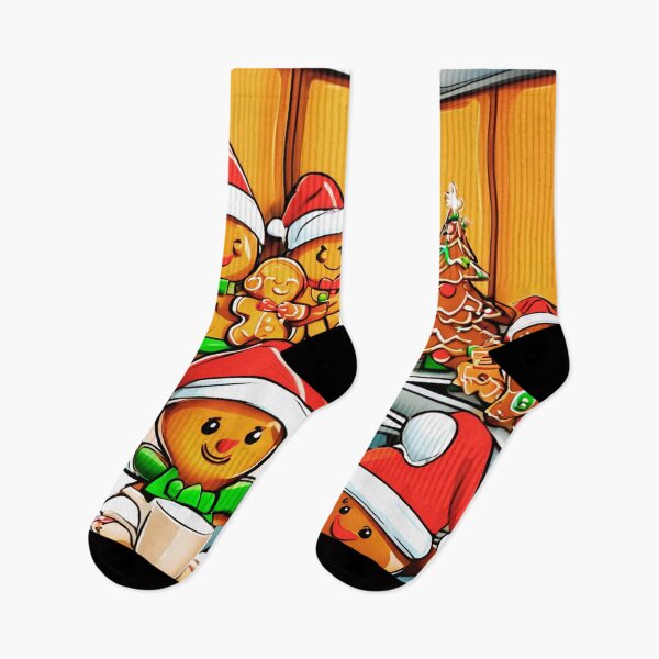 Item preview, Santa and the Gingerbread Men.  designed and sold by Zofia Sosnecka.