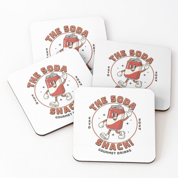 Item preview, The Soda Shack! Retro Drink Can Mascot designed and sold by HoopeStylee.