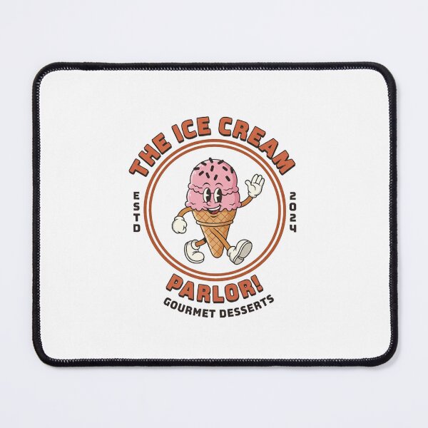 Item preview, The Ice Cream Parlor! Vintage Dessert Cone Mascot designed and sold by HoopeStylee.