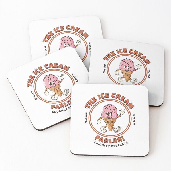 Item preview, The Ice Cream Parlor! Vintage Dessert Cone Mascot designed and sold by HoopeStylee.