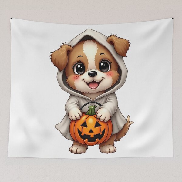 Item preview, Halloween Dog Ghost Costume Cute Spooky Puppy Trick or Treat Pumpkin designed and sold by ArtDesignTp.