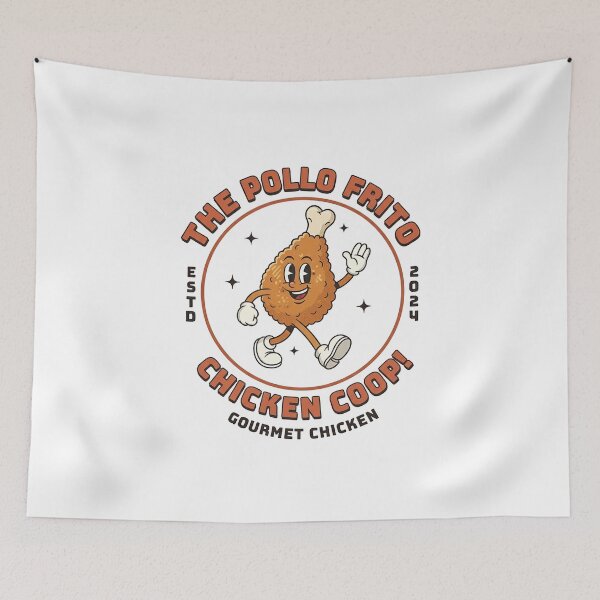Item preview, The Pollo Frito Chicken Coop! Retro Fried Chicken Mascot designed and sold by HoopeStylee.