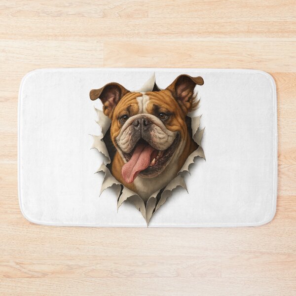 Item preview, Bulldog Breakout – 3D Tearing Effect Dog Design designed and sold by ceksdesign.