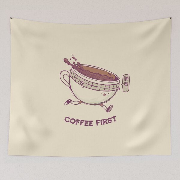 Item preview, Coffee First Kawaii Mug by Tobe Fonseca designed and sold by Tobe Fonseca®.