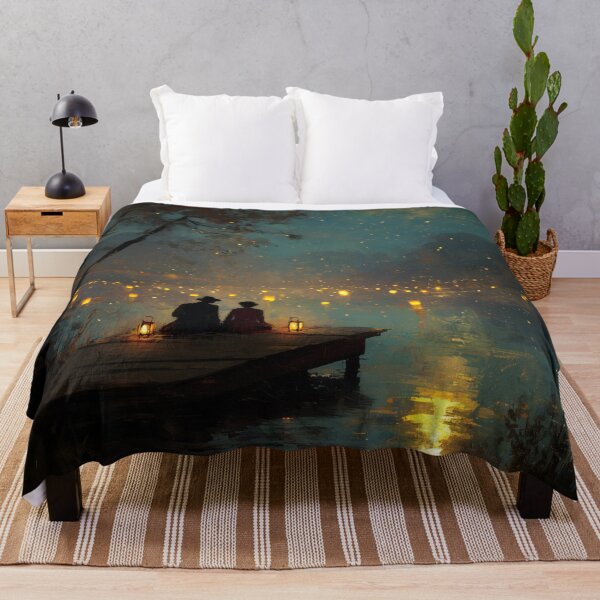 Item preview, Couple Sitting by a Lake with Lanterns designed and sold by Rtymer.