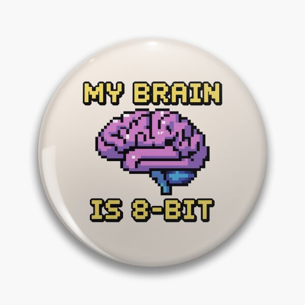 Item preview, My Brain Is 8-Bit – Retro Pixel Art Brain Design designed and sold by Wicked.Teez.