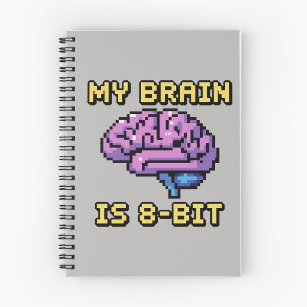 Item preview, My Brain Is 8-Bit – Retro Pixel Art Brain Design designed and sold by Wicked.Teez.