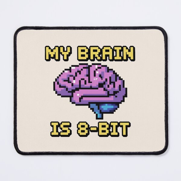 Item preview, My Brain Is 8-Bit – Retro Pixel Art Brain Design designed and sold by Wicked.Teez.