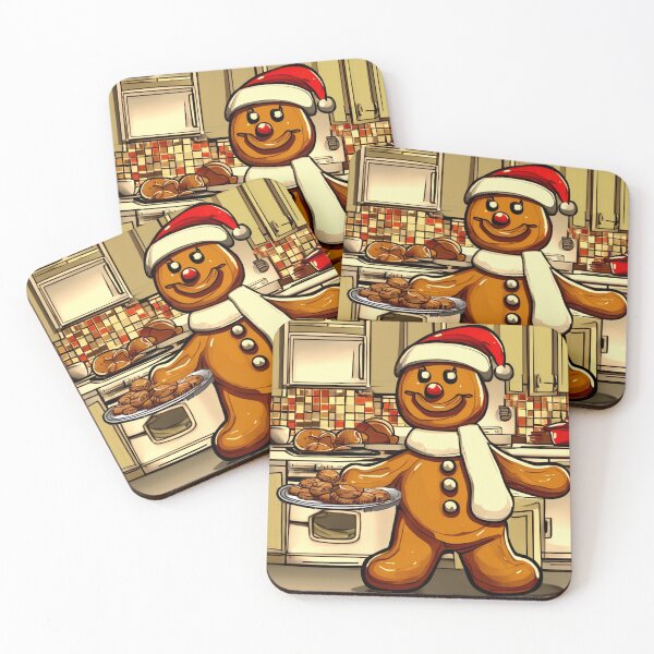Item preview, Santa and the Gingerbread Men. designed and sold by Zofia Sosnecka.