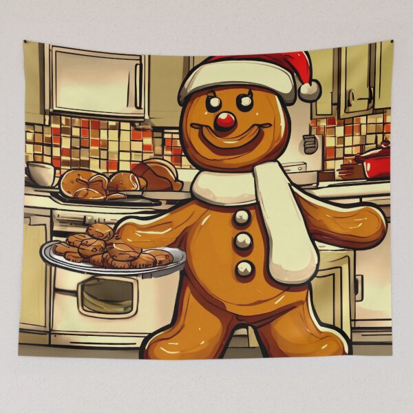 Item preview, Santa and the Gingerbread Men. designed and sold by Zofia Sosnecka.