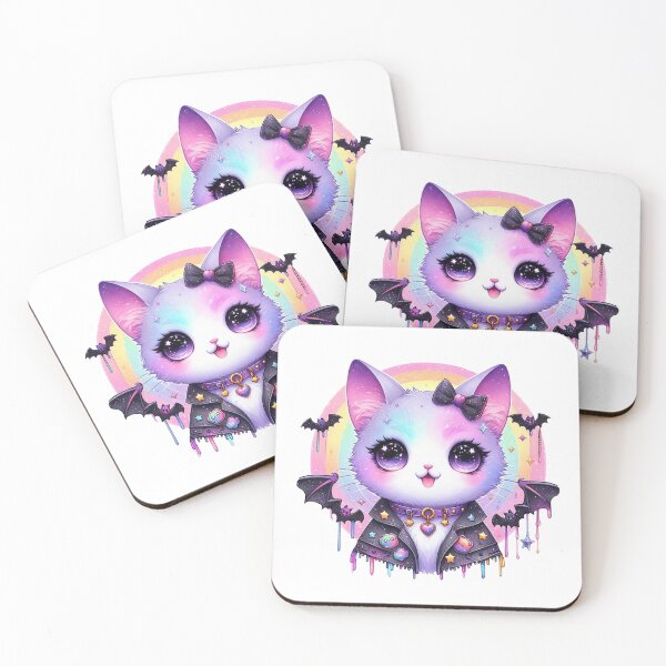 Item preview, Gothic cat with flying bats designed and sold by JonysCreativeDesigns.