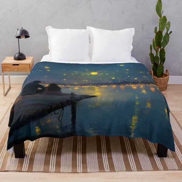 Item preview, Couple Sitting by a Lake with Lanterns designed and sold by Rtymer.