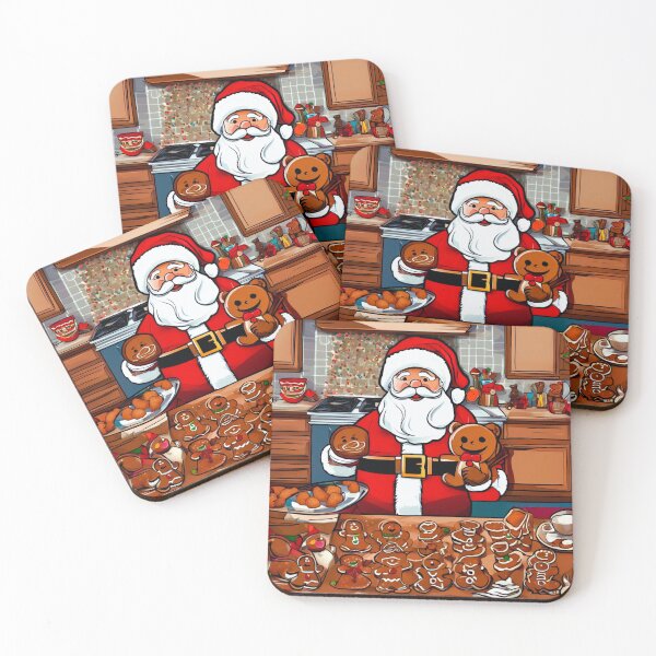 Item preview, Santa and the Gingerbread Men. designed and sold by Zofia Sosnecka.