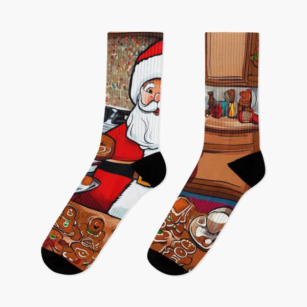 Item preview, Santa and the Gingerbread Men. designed and sold by Zofia Sosnecka.