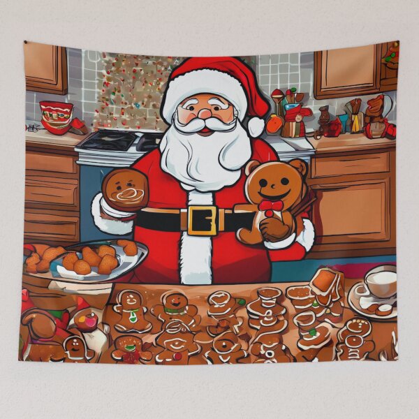 Item preview, Santa and the Gingerbread Men. designed and sold by Zofia Sosnecka.