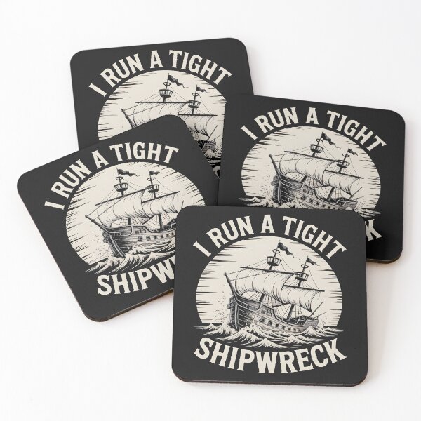 Item preview, I Run a Tight Shipwreck Art Boat lover gift designed and sold by Pawel Oska.