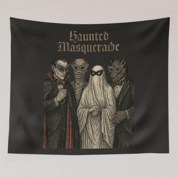 Item preview, Haunted Masquerade – Gothic Monsters’ Ball Illustration designed and sold by KrintoryTees.