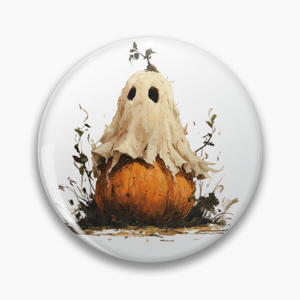Item preview, Calabaza fantasma, lindo y espeluznante diseño de Halloween designed and sold by Inkspaced.