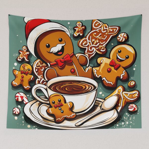 Item preview, Santa and the Gingerbread Men.  designed and sold by Zofia Sosnecka.
