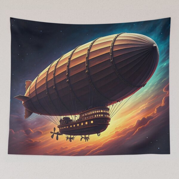 Item preview, Majestic Sky Traveler – The Timeless Zeppelin designed and sold by PawPrintedArt.
