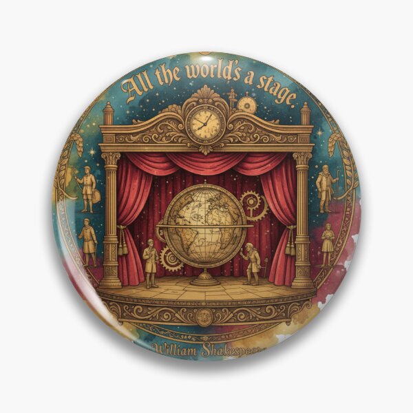Item preview, Shakespeare "All the World's a Stage" T-Shirt - Theatrical Life Quote designed and sold by Boski22.