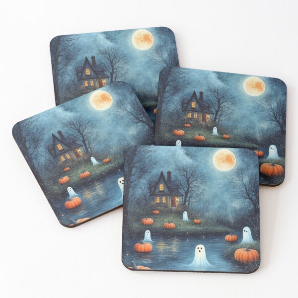 Item preview, Spooky autumn night & ghosts designed and sold by Dali RB.