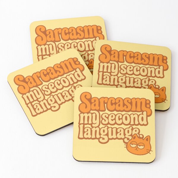 Item preview, Sarcasm My Second Language – 70s Groovy Cat Retro Style designed and sold by catastrocat.