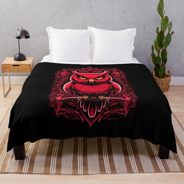 Item preview, Red Demon Owl – Gothic Dark Fantasy Skull Art Design designed and sold by WitchyWhisper.