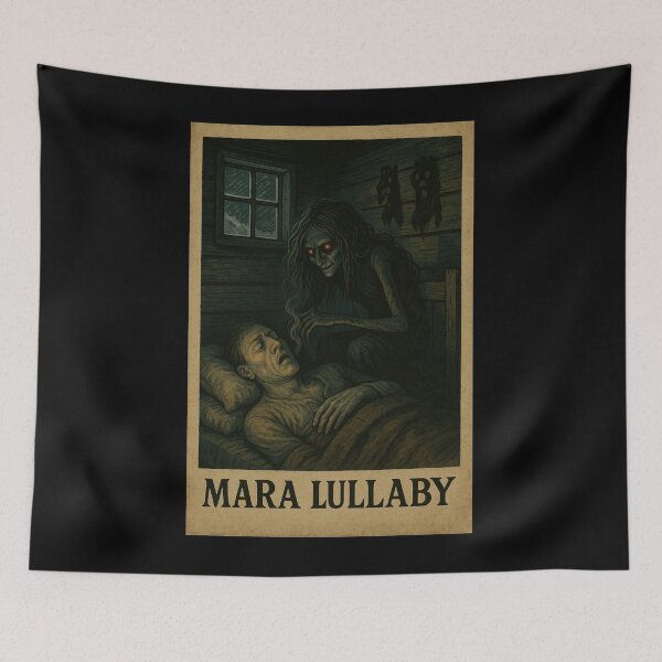 Item preview, Slavic Folklore Poster – Mara / Nightmare Demon, Dark Cottage Folk Horror designed and sold by JacobKAurumhead.
