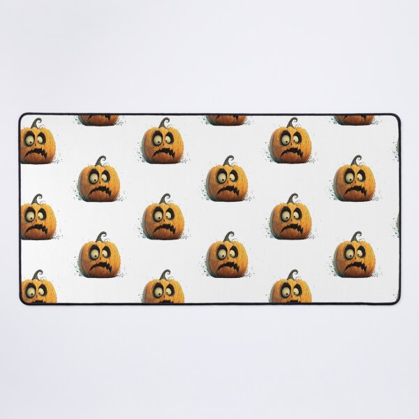 Artikelvorschau, Verängstigter und überraschter Kürbis Lustiges gruseliges Halloween-Design entworfen und verkauft von Inkspaced.