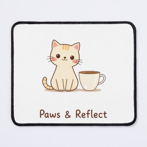 Item preview, “Paws & Reflect” ?☕Paws & Reflect – Cute Cat Coffee Design designed and sold by CMdigit.