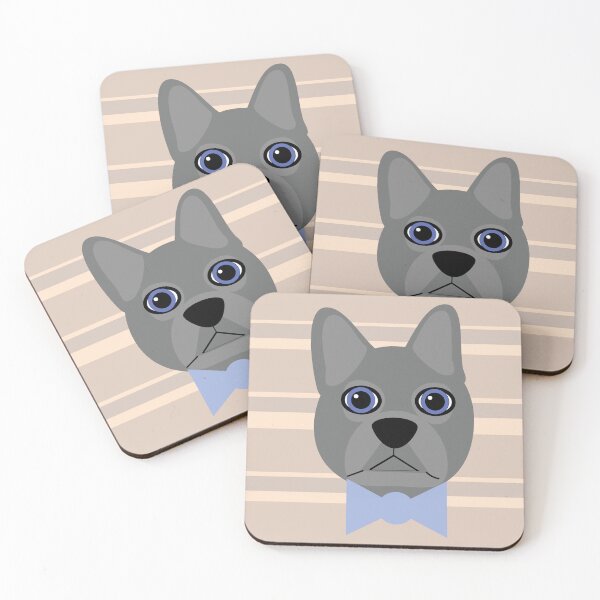 Item preview, Gray Frenchie Neutral Striped designed and sold by Mountain-Point.