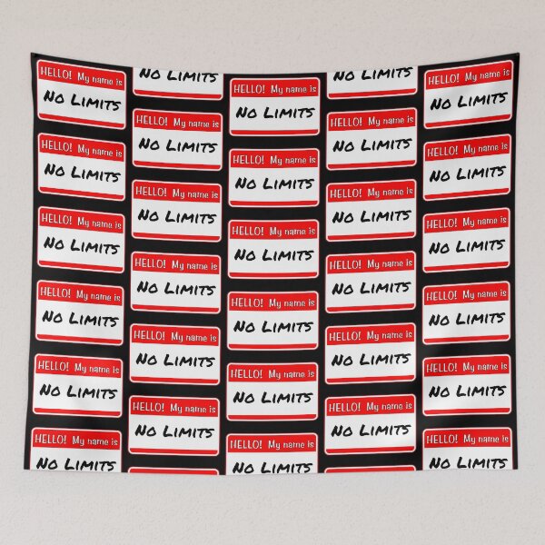 Item preview, HELLO!  My name is No Limits - funny warning signs designed and sold by DesignsFromTW-S.