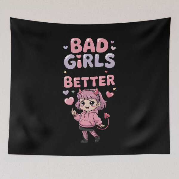Item preview, Bad Girls Taste Better Cute Kawaii Devil Girl designed and sold by ArtFeverShop.