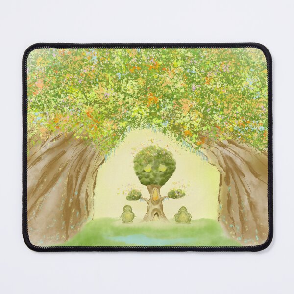 Item preview, A mystical tree village and birds designed and sold by greenPQBstudio.